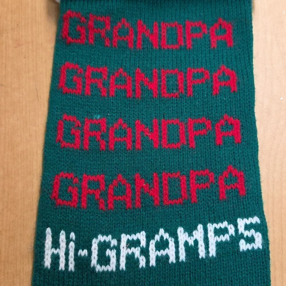 Kurt Adler Grandma Grandpa Knit Stockings Vintage 1983 Granny Gramps‎